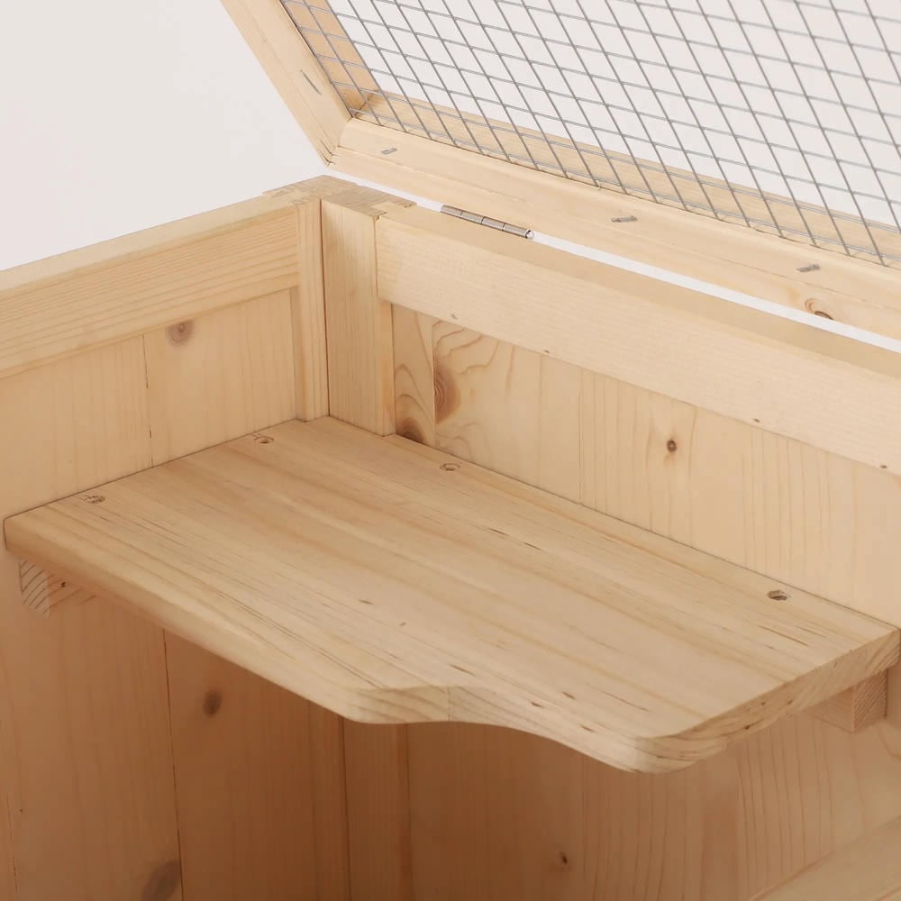YYAo Hamster Cage, Guinea Pig Cages Mice and Rat Habitat,5-Tier Wooden Hamster Cage Mice Habitat Rat Habitat with Openable Top, Front Door and Storage Shelf