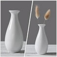 thumbnail image 4 of 2 jarrones de cerámica blancos, floreros sencillos, modernos, para decoración del hogar., 4 of 8