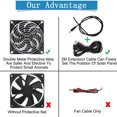 thumbnail image 2 of Labymos 20W 12V Monocrystalline Silicon Solar Panel Solar Power Panel Exhaust Fan Mini Portable Cooling, 2 of 6