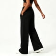 thumbnail image 6 of PNTUTB Women's Activewear Pants Stylish Solid-Color Versatile Pants Casual Stretchy High-Waisted Loose Comfortable Wide-Leg Pants with Pockets, 6 of 7