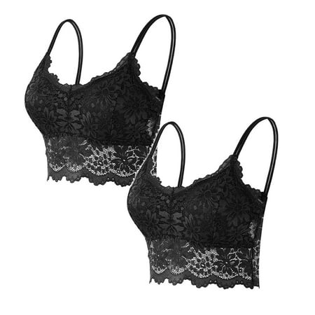 2 Pack Women Plus Size Vest Women Sports Bra Crop Wire Bra Lingerie Women Bras plus Size V Neck Underwear Women Bras Wireless Push up Lingerie Without Chest Pad S3XL Pack of Bra Womens Bras Push