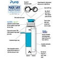 thumbnail image 3 of Pura Sport Vacuum Insulated 22 OZ / 650 ML Stainless Steel Water Bottle with Silicone Sport Flip Cap & Sleeve (Plastic Free, NonToxic Certified, BPA Free), 3 of 8