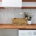 thumbnail image 6 of HEALEEP Woven Rattan Storage Basket in Khaki, 12.6x8.7x6.3 Inches, and Stylish Home Organizer, 1 Piece, 6 of 8