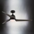 thumbnail image 3 of Luxury Transitional Ceiling Fan, Large Size: 13.75''H x 52''W, with Modern Farmhouse Style Elements, Matte Black Finish, UHP9392 from the Oakes Collection by Urban Ambiance, 3 of 5