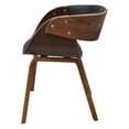 thumbnail image 3 of vidaXL 1 Piece Bent Wood & Faux Leather Dining Chair with Armrests for Kitchen, 3 of 74