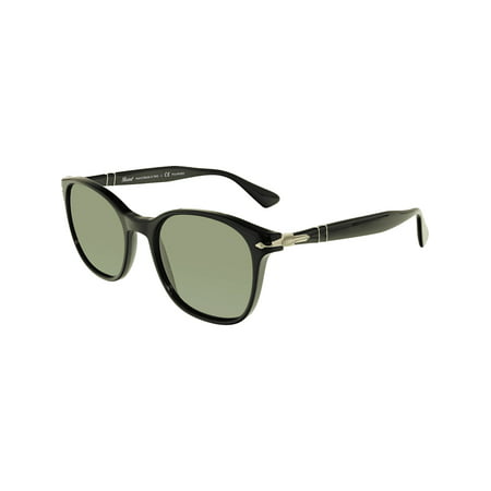 Persol Men's Polarized PO3150S-95/58-54 Black Oval Sunglasses