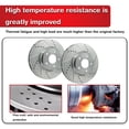 thumbnail image 2 of Hex Autoparts 4pcs Front & Rear Disc Brake Rotors + 8pcs Ceramic Brake Pads for Honda CR-V, 2 of 6