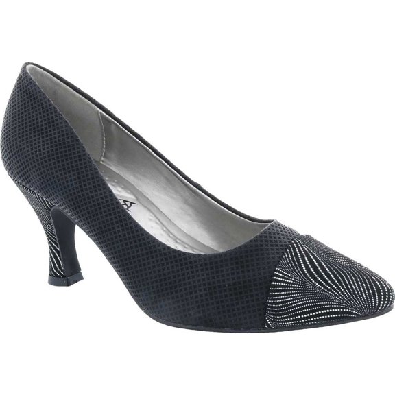 Women's Bellini Zestygeo Cap Toe Pump Black Textile 10 M