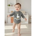 thumbnail image 6 of RUINIXCW Newborn Baby Girl Boy Silly Goose Outfit Knit Sweater Romper Infant Baby Girl Fall Winter Warm Sweaters Clothes Long Sleeve Letter Embroidery Bodysuit, 6 of 8
