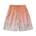 thumbnail image 3 of safuny Men's Swim Trunks Shorts Swimwear Bathing Pants Drawstring Casual Summer Relaxed Breathable Pants Gradient Color Teens Boys Fashion Trousers Athletic Clearance Orange XXXXXXXL, 3 of 3