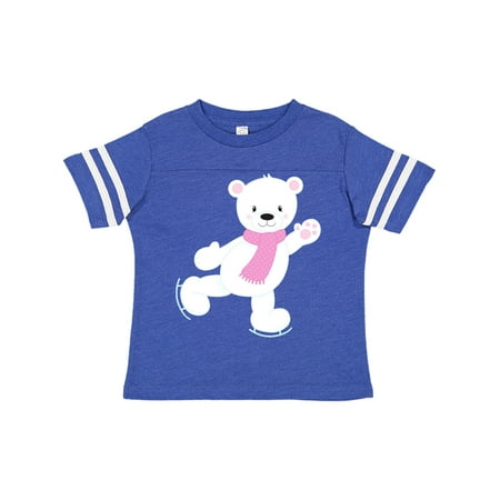 

Inktastic Cute Polar Bear White Bear Ice Skating Bear Gift Toddler Boy or Toddler Girl T-Shirt