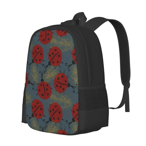 Disketp Ladybug Mochila Minimalista de Gran Capacidad, Mochila de Viaje para Escuela, Trabajo o Uso Diario
