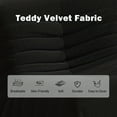 thumbnail image 6 of WHGBJA Lazy Floor Sofa Lounge Bean Bag Chair, Teddy Material Togo Sofa Soft Upholstered Accent Chair, Black, 6 of 9