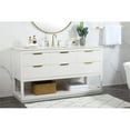 thumbnail image 2 of 60 inch single bathroom vanity in white, 2 of 8