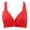 Red, variant on Womens Dailywear Bars Lace Beauty Back Strap Wrap Plus Size Bra Underwear