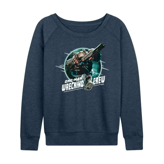 Disney Wreck It Ralph - One Man Wrecking Crew - Women's Lightweight French Terry Long Sleeve Shirt