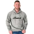 thumbnail image 4 of Beast Motivation Workout Gym Fitness Hoodie Hooded Sweatshirt Men Brisco Brands S, 4 of 6
