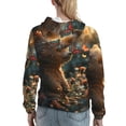 thumbnail image 7 of Kdxio Sunshine Butterfly Flower Bear Print Womens Oversized Hoodies Sweatshirts Hooded Pullover Tops Sweaters Casual-Small, 7 of 7