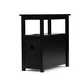 thumbnail image 6 of Side Tables for Living Room, Narrow End Table with Charging Station Sofa Side, Black Nightstand with Drawers, 6 of 11