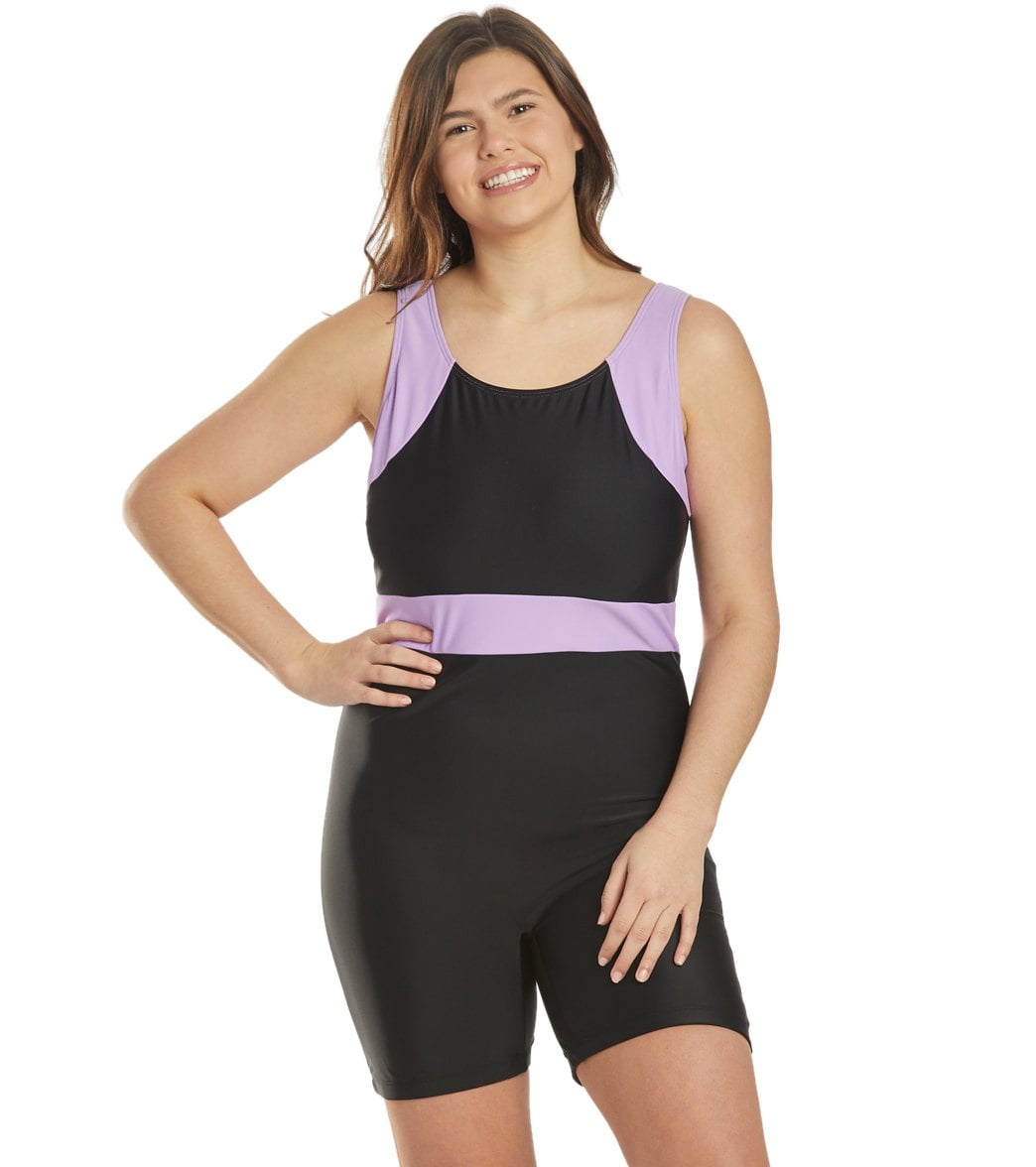 Sporti Sporti Plus Size Unitard Colorblock One Piece Swimsuit (32W