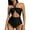 Black, variant on Sexy Cut Out Thong Monokini Swimsuits for Women Polyester Suitable for Beach & Vacation, Available in S XL