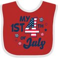 thumbnail image 3 of Inktastic My 1st 4th of July with Striped Stars Boys or Girls Baby Bib, 3 of 4