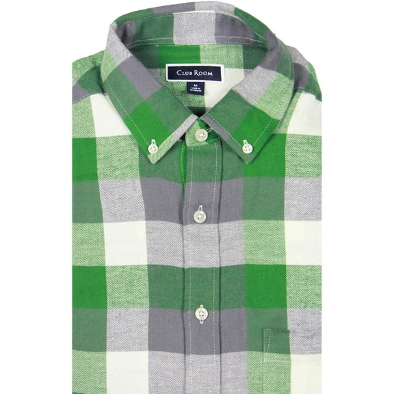 Club Room Mens Flannel Cotton Button-Down Shirt