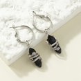 thumbnail image 4 of Stone Dangle Earrings Dainty - Decorative Chunky Hoop Earrings Pendant Earrings, 4 of 6