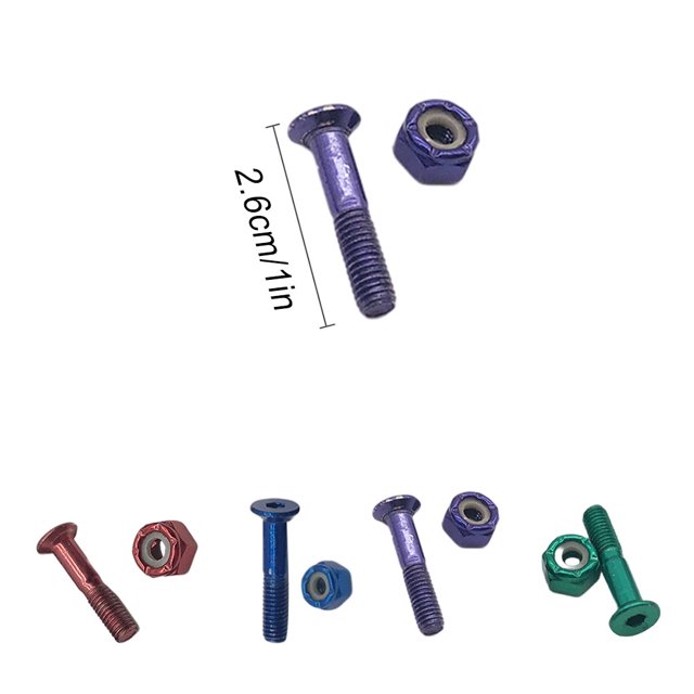 Vis de Planche à Roulettes Vis de Planche à Roulettes en Acier Inoxydable Est Conseil de Montage Vis Boulons Écrous Portables à l'Extérieur Matériel de Rechange Adultes Rouge