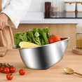 thumbnail image 4 of Rice Washer Strainer Bowl Stainless Steel Washing Colander Fruit and Vegetable Kitchen Tool A, 4 of 9