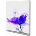 thumbnail image 2 of Beautiful Blue Anemone Sketch - Floral Canvas Art Print, 2 of 4