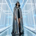 thumbnail image 5 of Yuncity Unisex Halloween Hooded Cape Graphic Print Sleeveless Cloak Flowy Lightweight Cosplay Stage Performance Clothes, 5 of 5