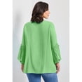 thumbnail image 2 of Avenue Women's Plus Size Crochet Lace Trim Top, 2 of 2