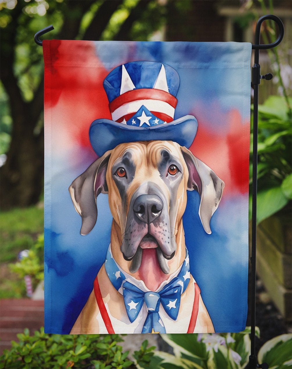 Great Dane Patriotic Garden Flag 11.25 in x 15.5 in