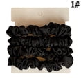 thumbnail image 2 of Hair Scrunchies Solid Color 4PCS Soft Satin Ponytail Holders Bobble Hair Bands, 2 of 10
