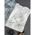 thumbnail image 3 of Tropical Flowers Branch Sketch T-Shirt Women -Image by Shutterstock, Female Large, 3 of 4