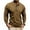 Khaki, variant on Men's Solid Color Henley Shirt Long Sleeve Cotton T-Shirt with Button Placket Casual Crewneck Pullover