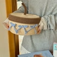 thumbnail image 4 of Round Jute Rope Storage Baskets with Lids, Small Storage Baskets, Woven Cotton Rope Organizer Bins for Home Decor, Decorative Basket with Handles, Cute Storage Bins, 8.66X4.72 inch, 4 of 5