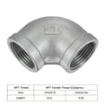 thumbnail image 4 of Unique Bargains 3/4 NPT Female Thread 90 Degree Elbow Pipe Fitting 304 Stainless Steel, 4 of 5