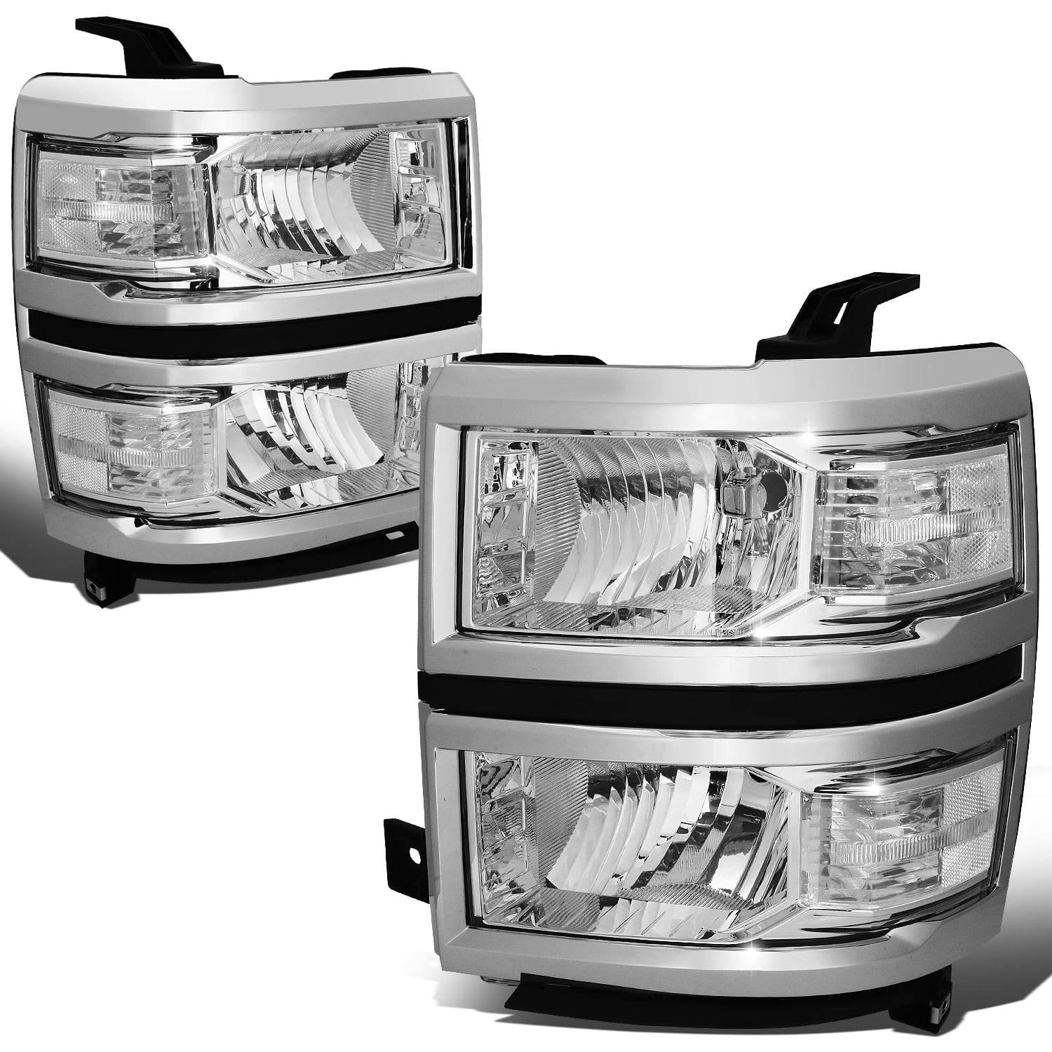 2022新作 Pre Autumn Carpartsinnovate For 14-15 Chevy Silverado 1500 Clear  Headlights Turn Signal Lamps Head Lamps Pair 並行輸入品