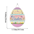 thumbnail image 2 of Wooden Easter Bunny Wall Hanging, Colorful Hand-Painted Easter Egg and Rabbit Sign for Home Door Party Decor, 2 of 5