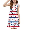 thumbnail image 5 of 4th Of July Sleeveless Dresses for Girl Flowy Summer Spring Break Sundresses T-shirt Dress, 5 of 6