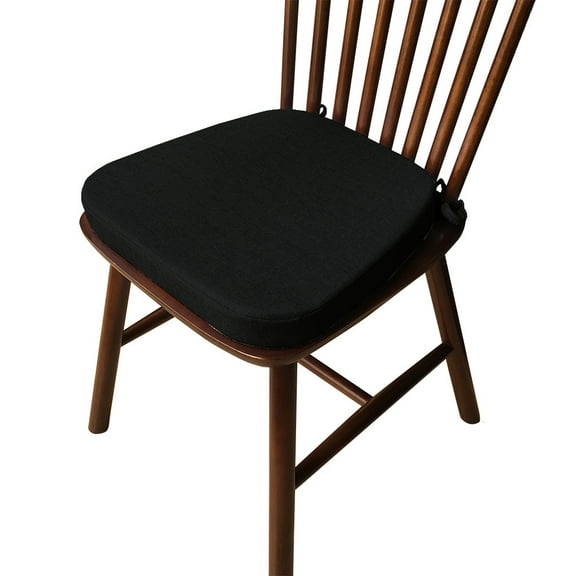 Wehilion Soft Non-Slip Dining Kitchen Chair Cushion Seat Pads Dining Room Indoor Removable Black, 17"W x 16"L*1.17"H