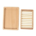 thumbnail image 4 of COOPHYA Bamboo Rustic Style Soap Holder For Bathrooms 1 Pair Keeps Bar Soap Dry And Neat, 4 of 7