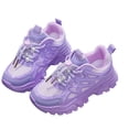 thumbnail image 4 of LTTVQM Girls Sneakers Lace Up Non-Slip Gum Sole Lightweight Outdoor Running Orthopedic Shoes Mesh Breathable Walking Shoes Purple 12 Little Kid, 4 of 4