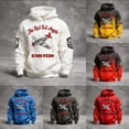thumbnail image 2 of Kcolen Usa 250th Anniversary Hoodie Mens American Flag Men's United States 250 Years Shirt American 1776-2026 250th Birthday Mens Lightweight Fashion Pullover Tops, 2 of 4