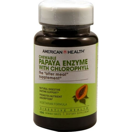 American Health Papaya Enzyme with Chlorophyll, 100