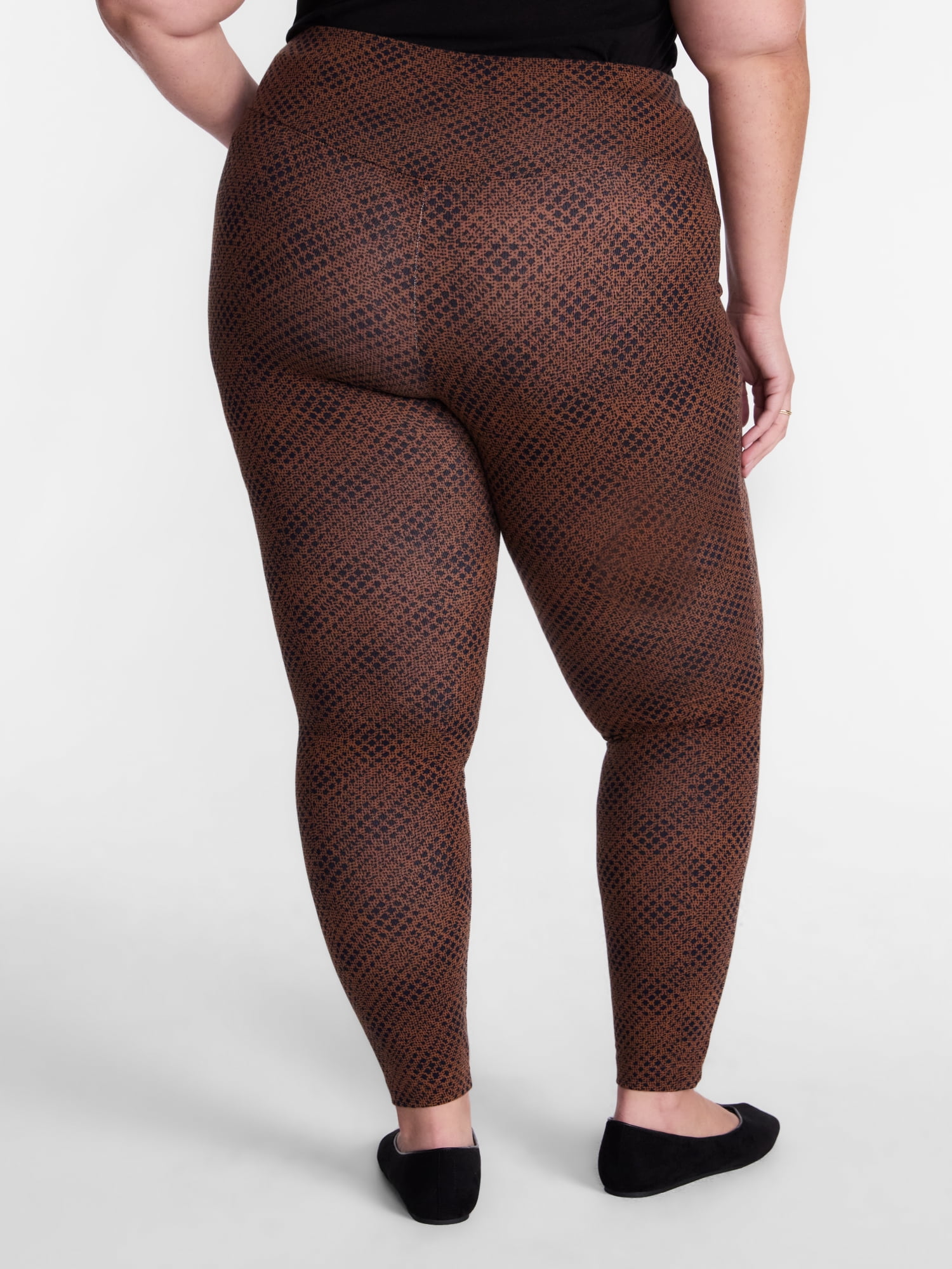 Terra & Sky Women's Plus High Waist Full Length Leggings, Sizes 0X-5X