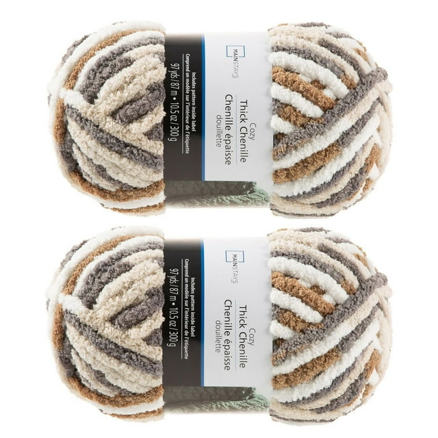 MAINSTAYS 2 PACK TRUFFLE THICK YARN