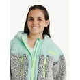 thumbnail image 3 of Justice Girl's Colorblock Sherpa Jacket with Hood, Sizes XS - XL, 3 of 5